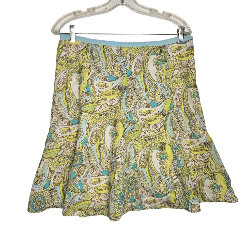 Vintage Y2K Gap Women Summer Skirt Hippie Paisley Retro 2000s Cotton 12